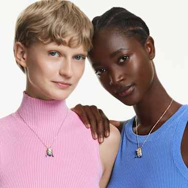 Minions James and Henry เซ็ต, ฝังแบบพาเว่, หลากสี, เคลือบโทนสีทอง - Swarovski, 5751614