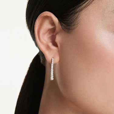 Eternity Drop-Ohrhänger, Im Labor gezüchtete Diamanten 1,3 ct tw, Runde Form, 18K Weißgold - Swarovski, 5752494