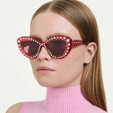 Sonnenbrille, Cat-eye-Form, SK6060, Rot - Swarovski, 5752882