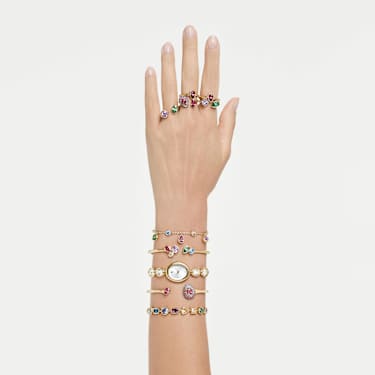 Sublima バングル, ペアカット, レッド, 18Kゴールドコーティング