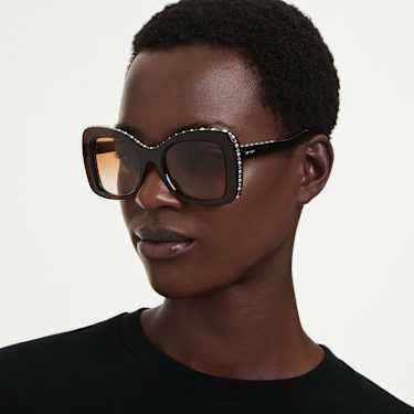 Gafas de sol, Forma de mariposa, SK6062U, Marrones - Swarovski, 5752909