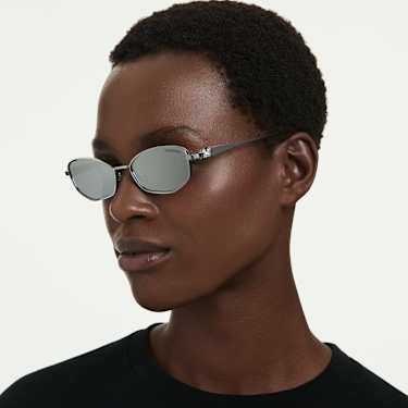 Gafas de sol, Talla cojín, SK7042, Tono plateado - Swarovski, 5752913