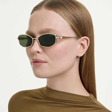 Óculos de sol, Forma de almofada, SK7042, Verde - Swarovski, 5752914
