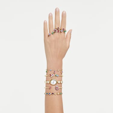 Bracciale rigido Imber, Taglio misto, Multicolore, Finitura oro 18K - Swarovski, 5753259