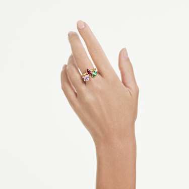 Imber Cocktailring, Set (2), Verschiedene Schliffe, Mehrfarbig, 18K goldbeschichtet - Swarovski, 5753279