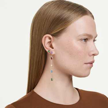 Cercei cu drop Imber, Tăieturi mixte, Multicolori, Finisaj din aur de 18k - Swarovski, 5753289
