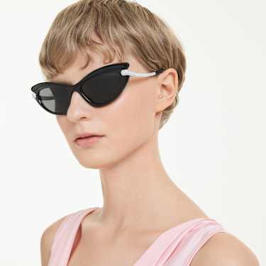 Gafas de sol, Forma de ojo de gato, SK6038, Negras - Swarovski, 5753505