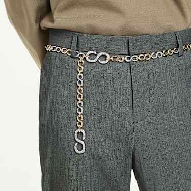 Cinturón para la cintura Dextera, Blanco, Combinación de acabados metálicos - Swarovski, 5753850