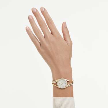 Hyperbola bangle นาฬิกา, Swiss Made, สร้อยข้อมือโลหะ, โทนสีทอง, เคลือบโทนสีทอง - Swarovski, 5754534