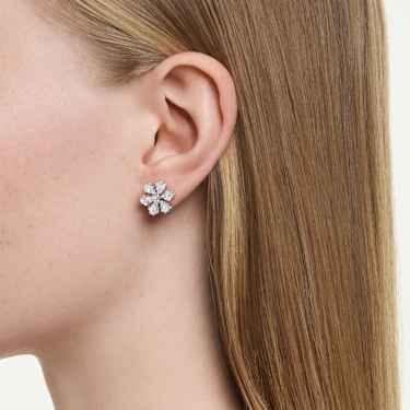 美品 スワロフスキー Idyllia スタッドピアス シルバー5691483