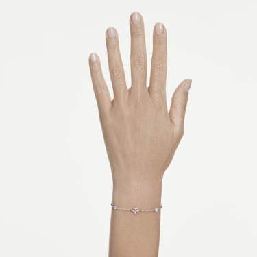 Symbolica Bileklik, Yuvarlak kesim, Ay, Beyaz, Karışık kaplama - Swarovski, 5754689