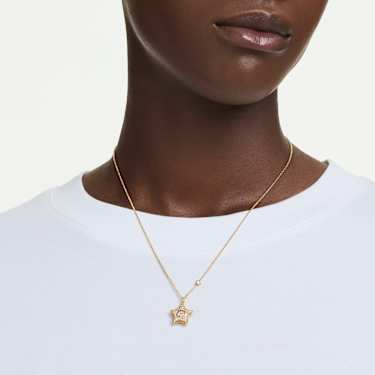 Sublima medál, Körmetszéses, Csillag, Többszínű, 18 kt-os aranybevonat - Swarovski, 5755280