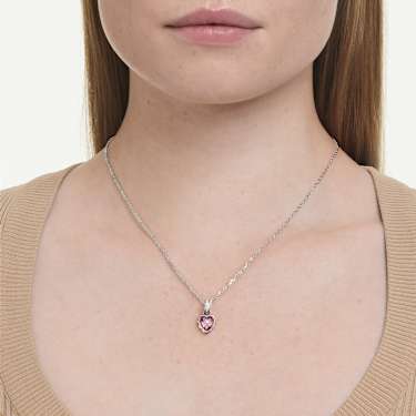 Chroma hanger, Verschillende slijpvormen, Roze, Rodium toplaag - Swarovski, 5757789