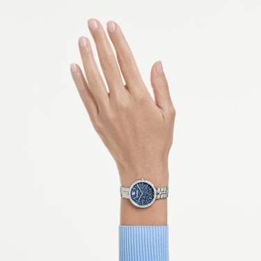 Montre Cosmopolitan, Fabriqué en Suisse, Bracelet en métal, Ton argenté, Acier inoxydable - Swarovski, 5757990