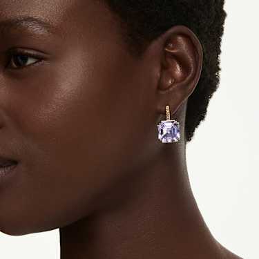 Pendants d'oreilles Millenia, Taille Carré, Violets, Doré à l’or 18 carats (750/1000) - Swarovski, 5759990
