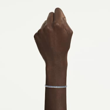 Matrix 브레이슬릿, 라운드 컷, 블루, 로듐 플래팅 - Swarovski, 5760151