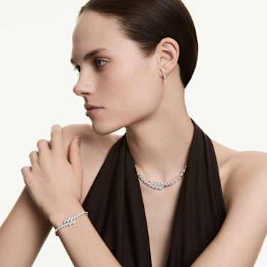 Conjunto Mesmera, Conjunto (3), Lapidação Marquesa, Branco, Lacado a ródio - Swarovski, 5762135