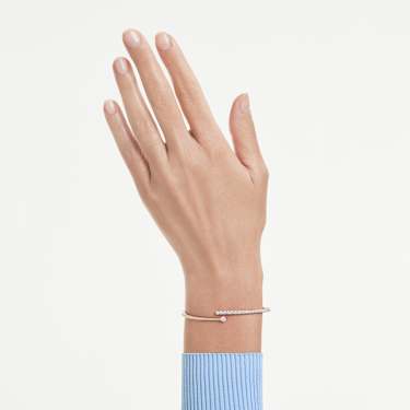 Matrix Armband, Rundslipad, Vit, 18K roséguldsfinish - Swarovski, 5763819