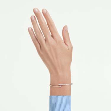Matrix bangle, Round cut, White, 18K rose gold finish - Swarovski, 5763820