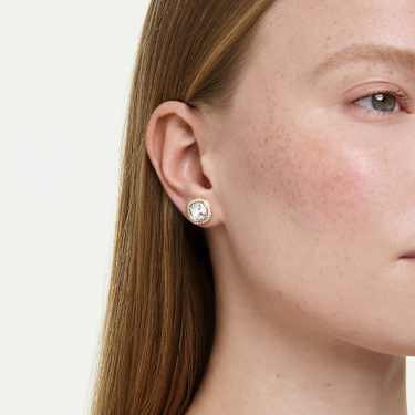 Una Angelic スタッドピアス, クッションカット, ホワイト, 18K