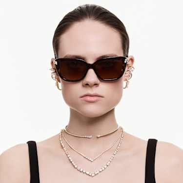 Mesmera Choker, Blandade slipningar, Vit, 18K guldfinish - Swarovski, 5765175