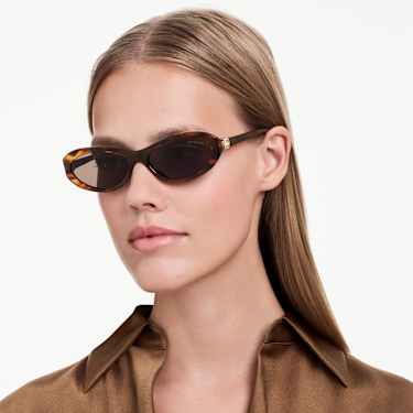 Sunglasses, Oval shape, SK6069, Havana - Swarovski, 5767686