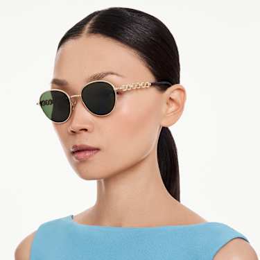 Sonnenbrille, Runde Form, SK7049, Goldfarben - Swarovski, 5767708