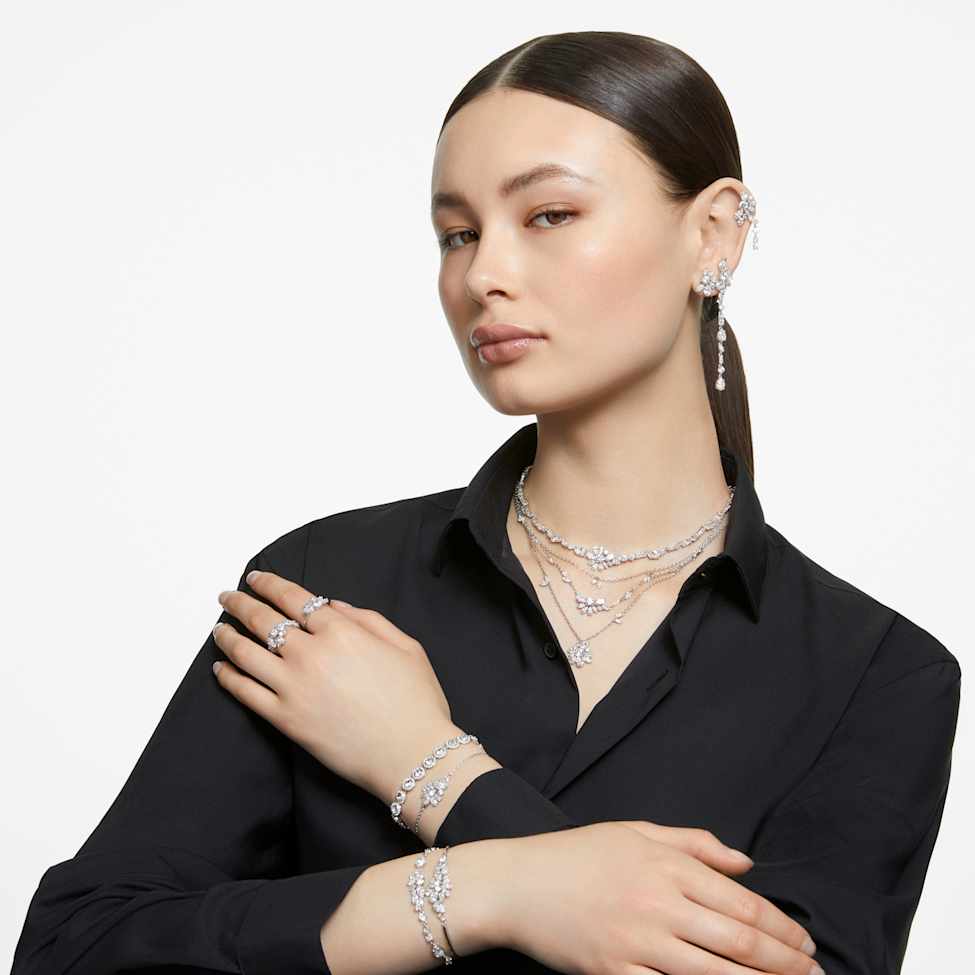 Swarovski Angelic bracelet Round cut Pav Small White Rhodium