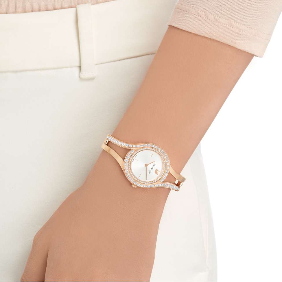 Eternal watch, Swiss Made, Crystal bracelet, Rose gold tone, Rose gold-tone finish by SWAROVSKI