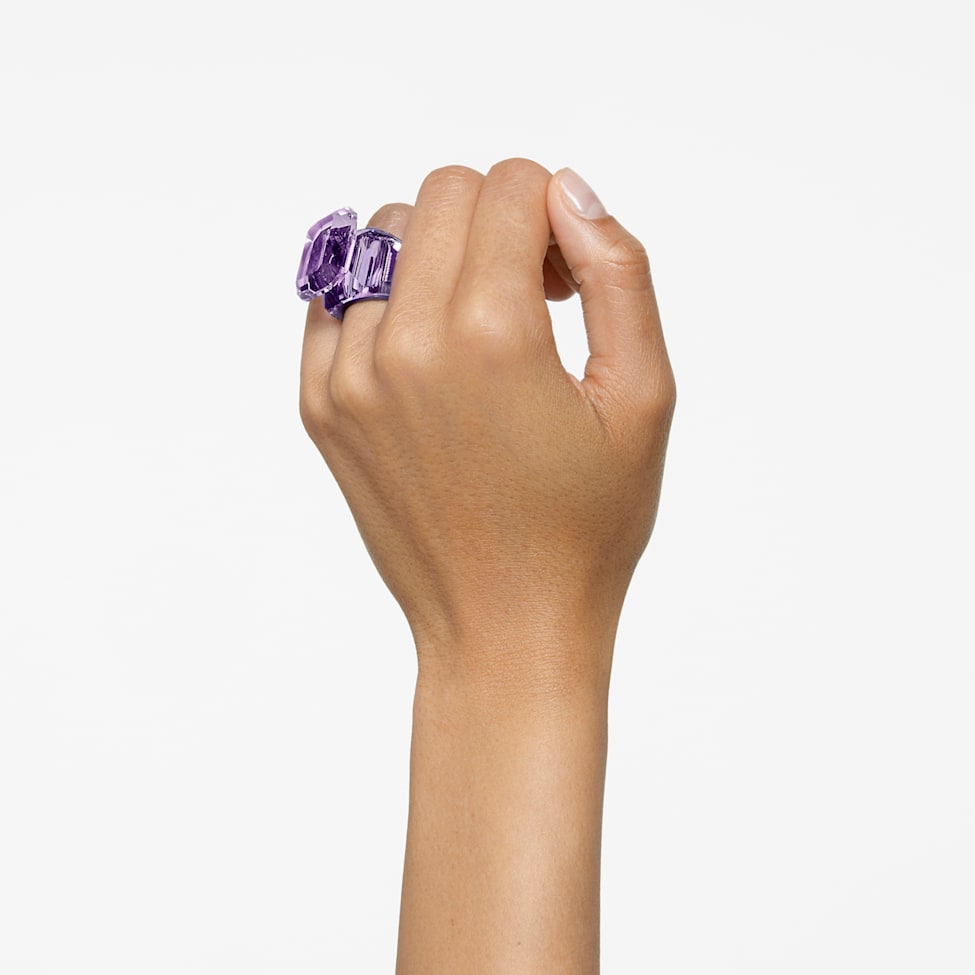 Lucent cocktail ring, Octagon cut, Purple by SWAROVSKI