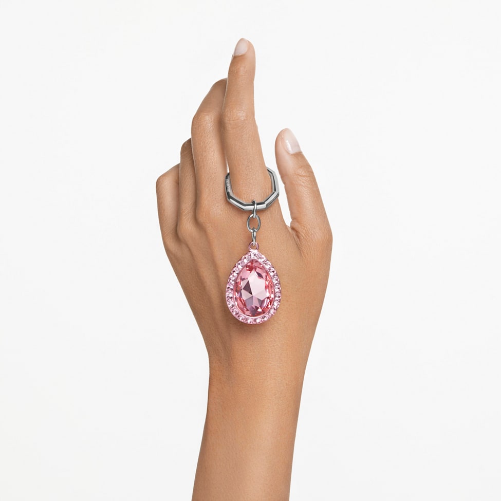 Key ring, Pear cut, Pink by SWAROVSKI