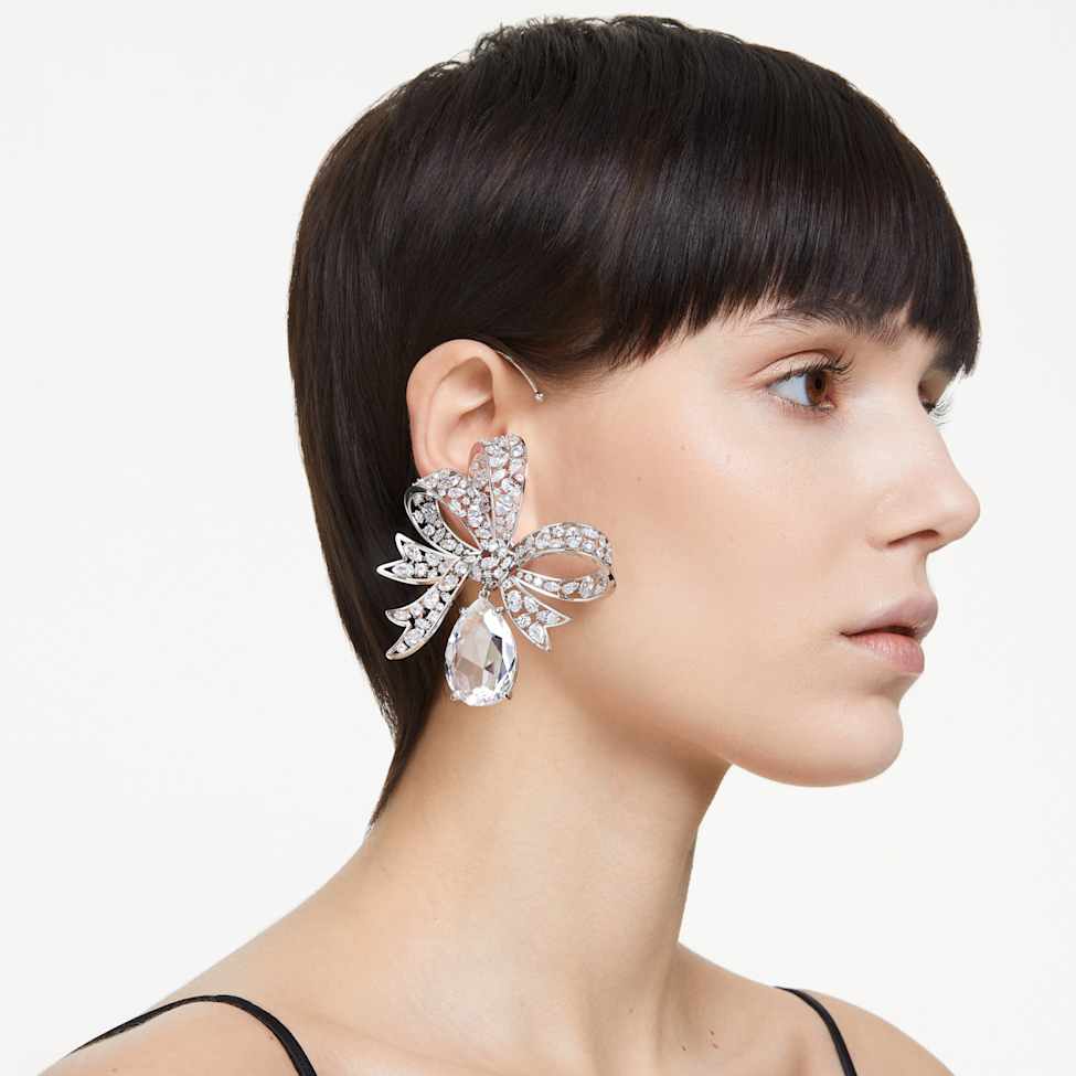 Swarovski ribbon earrings top