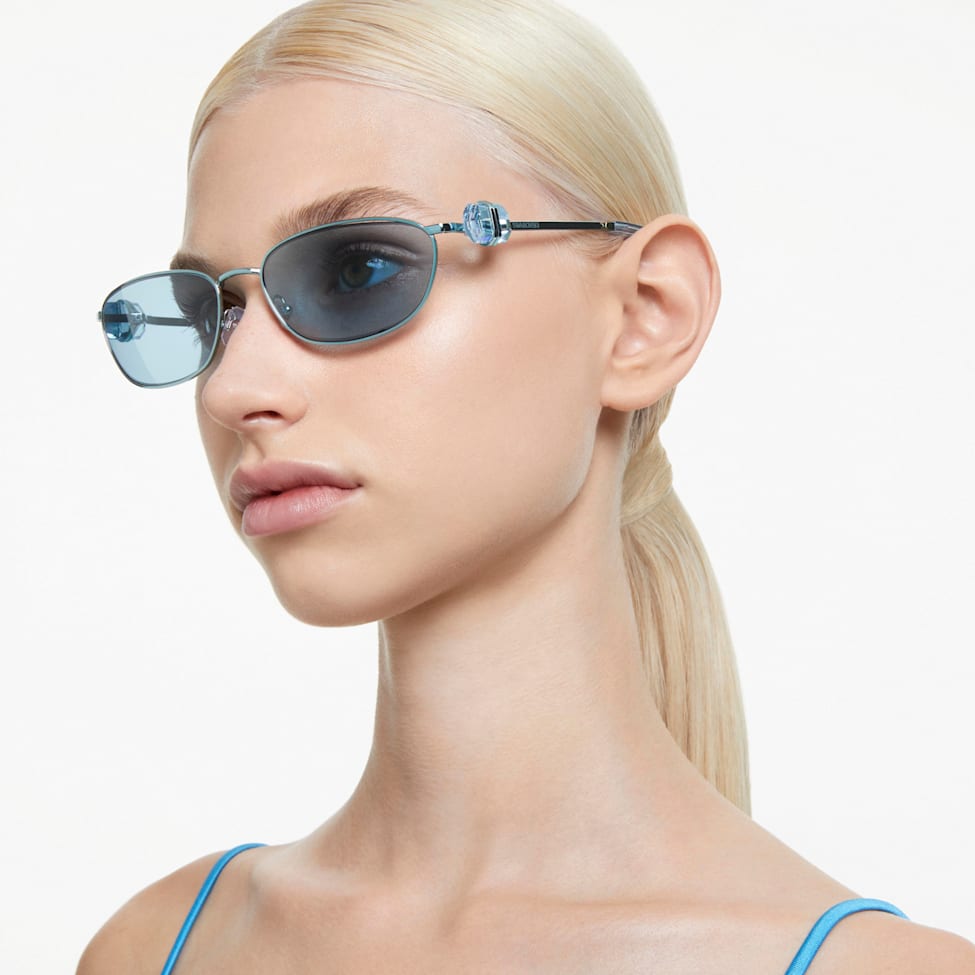 Sunglasses, Oval shape, SK7010, Blue by SWAROVSKI