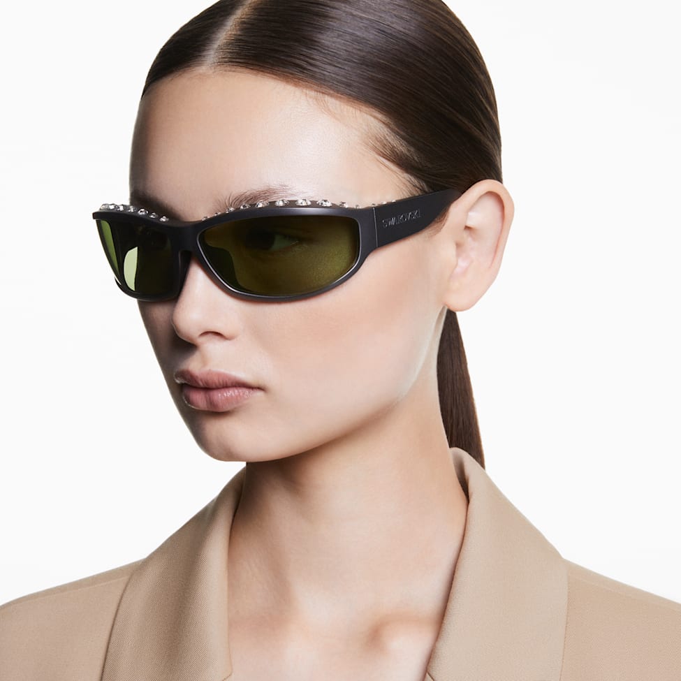Sunglasses, Rectangular shape, SK6009, Grey by SWAROVSKI