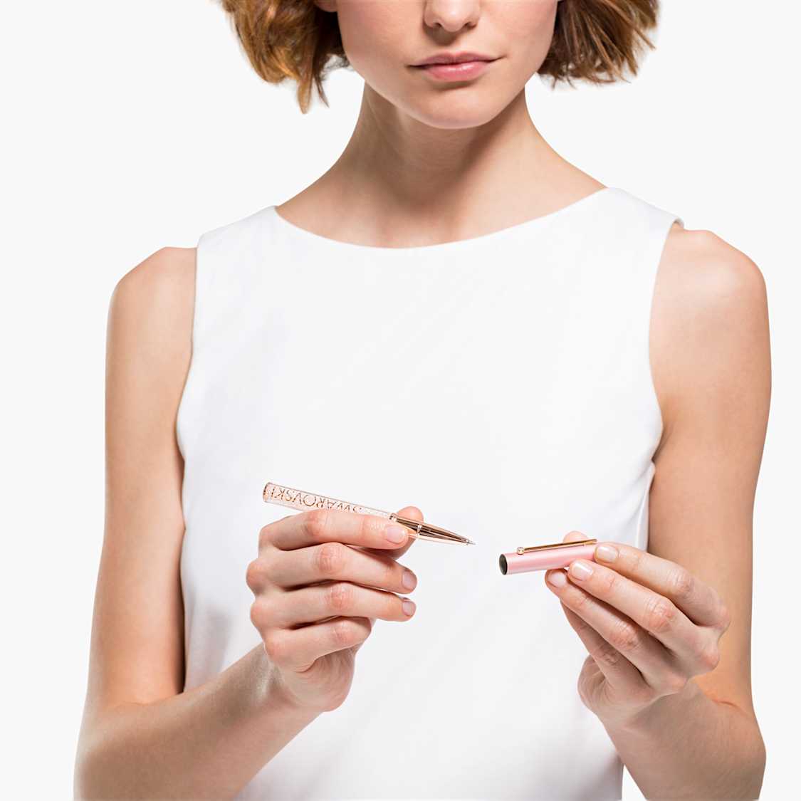 Crystalline ballpoint pen, Pink, Pink lacquered