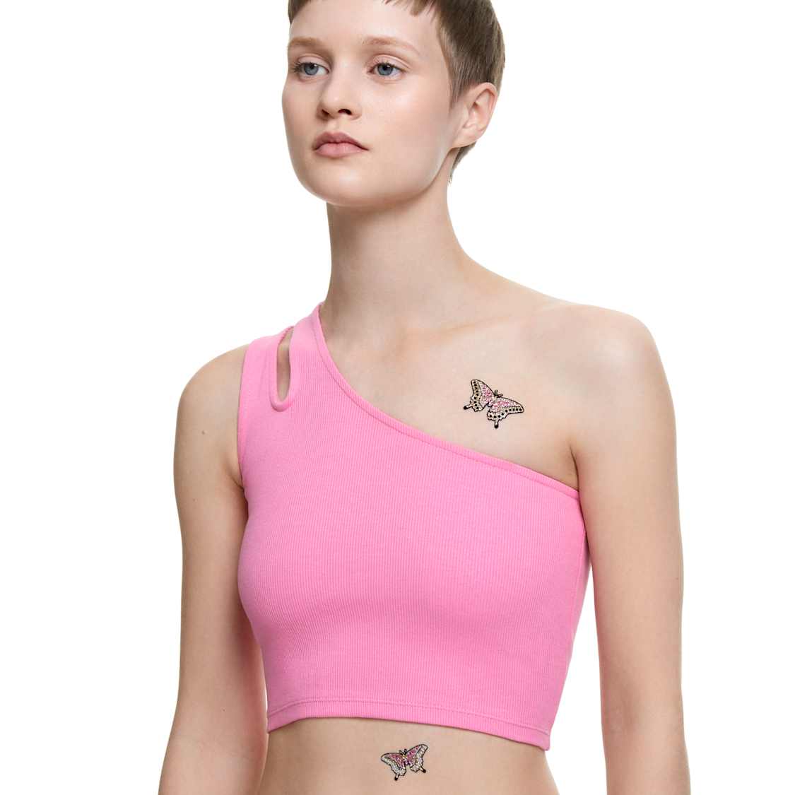 Body jewel, Set (2), Butterfly, Multicolored by SWAROVSKI