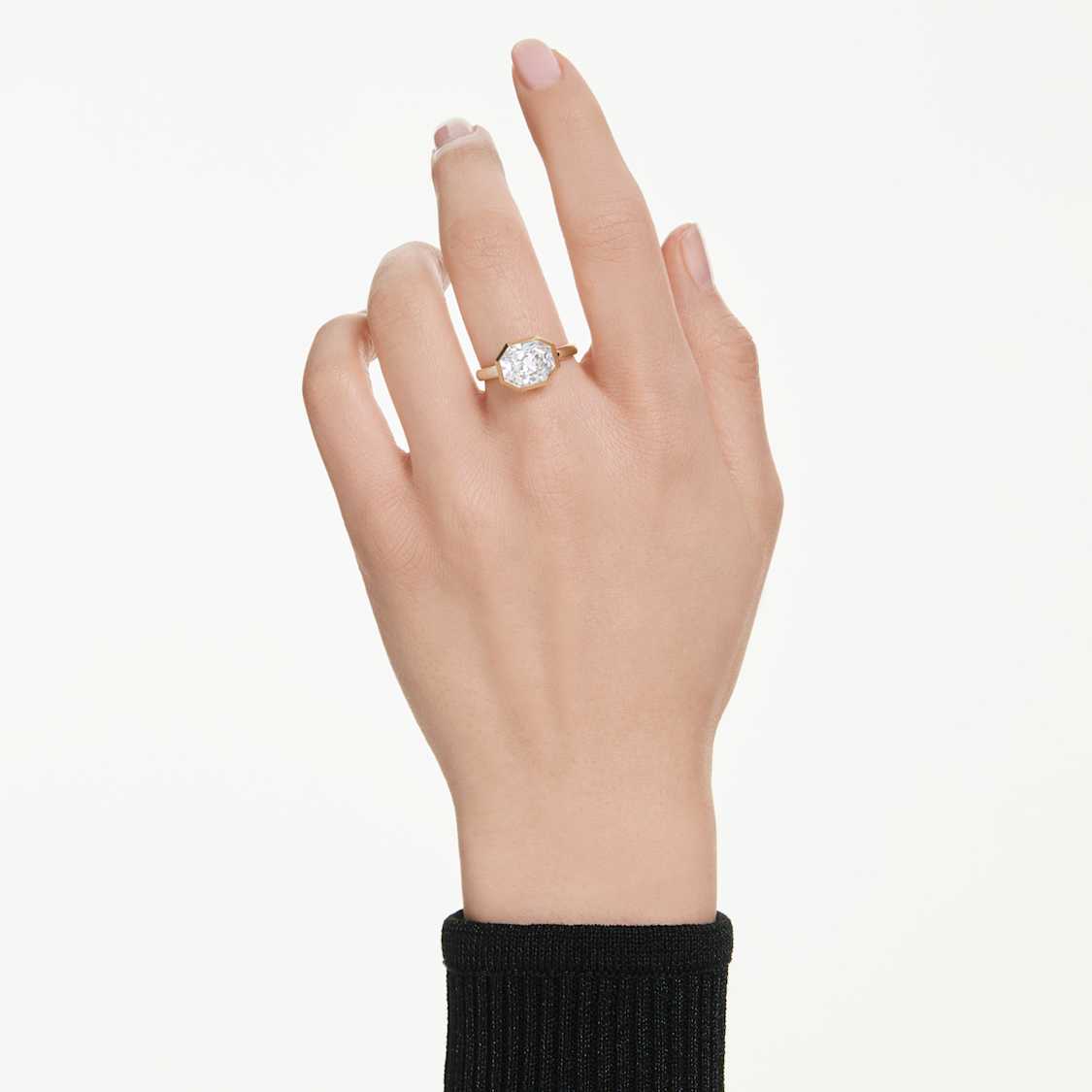 Octagon bezel ring, Lab-grown diamonds ct tw, shape