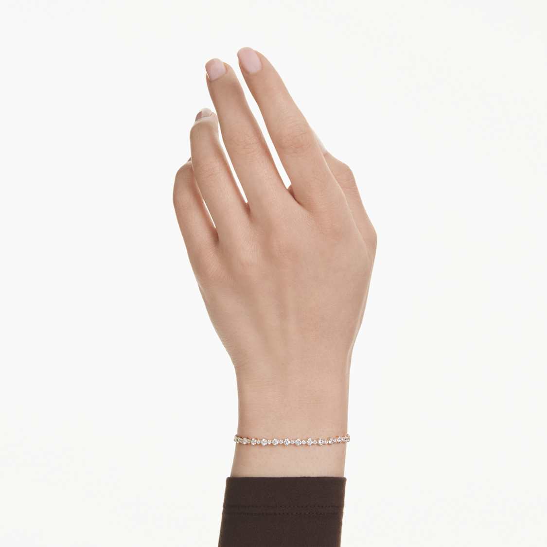 Matrix bracelet, Round cut, White