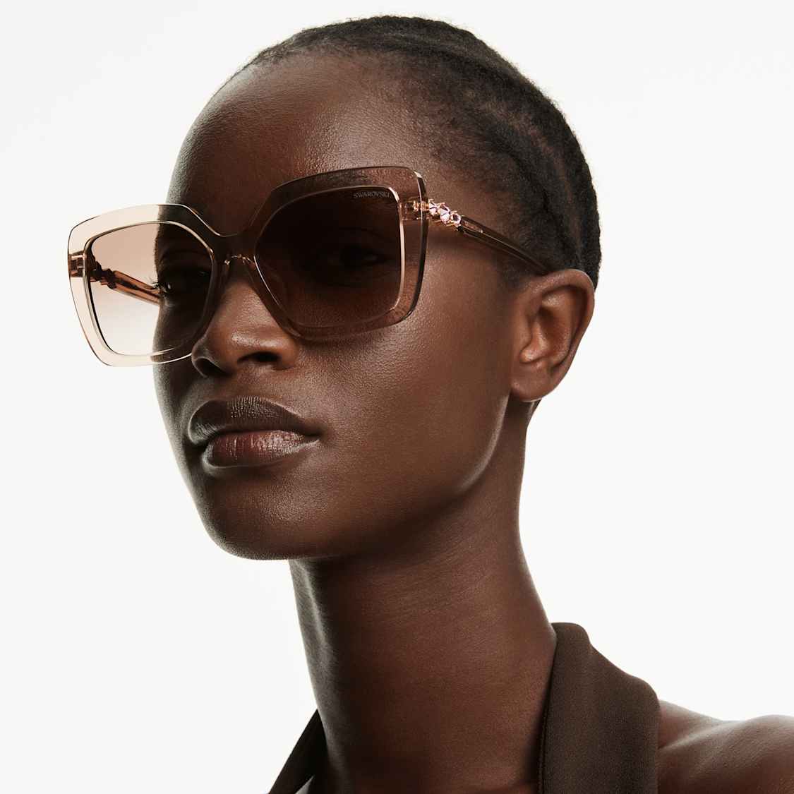 Sunglasses, Square shape, SK6049, Beige by SWAROVSKI