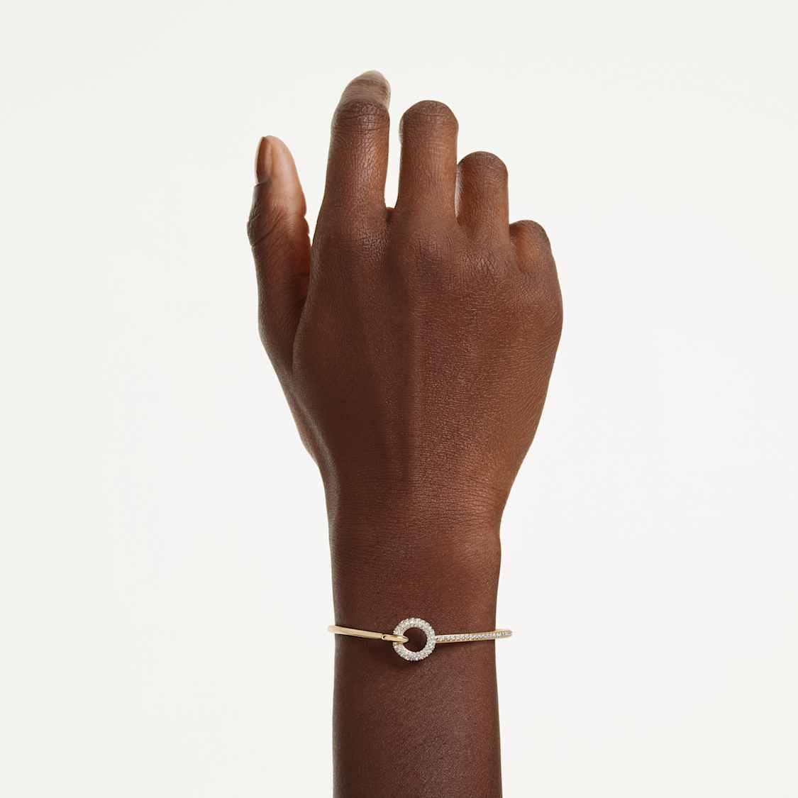 Dextera bangle, Round cut, White