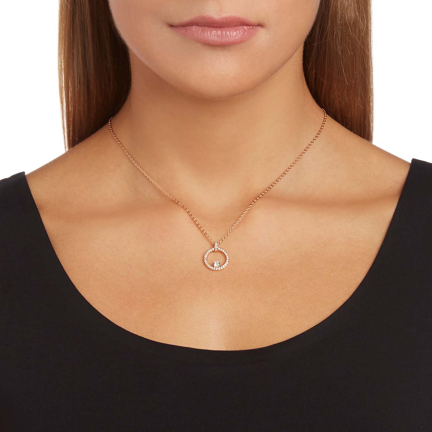Swarovski 3 ring necklace on sale