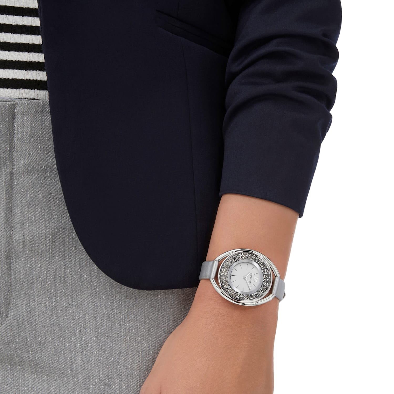 Swarovski Reloj Crystalline Oval, gris Swarovski Reloj Crystalline Oval, gris