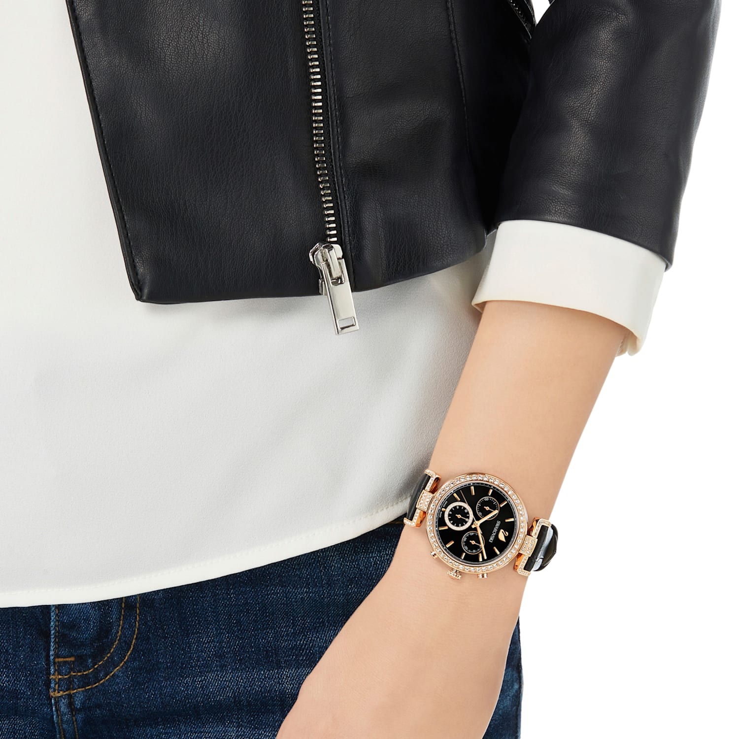 watch with black strap
