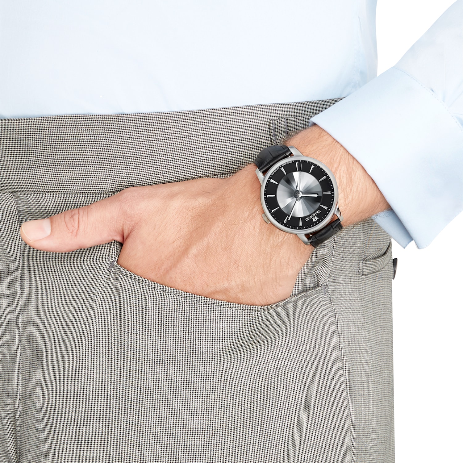 reloj con cristales swarovski hombre