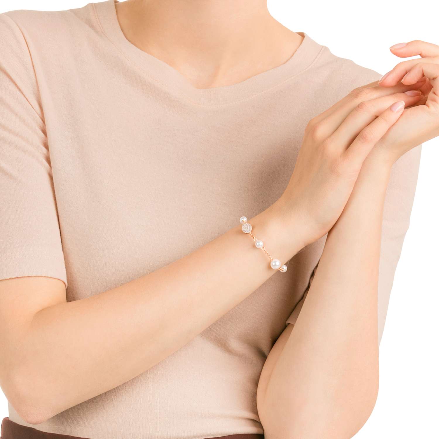 Swarovski remix pearl top