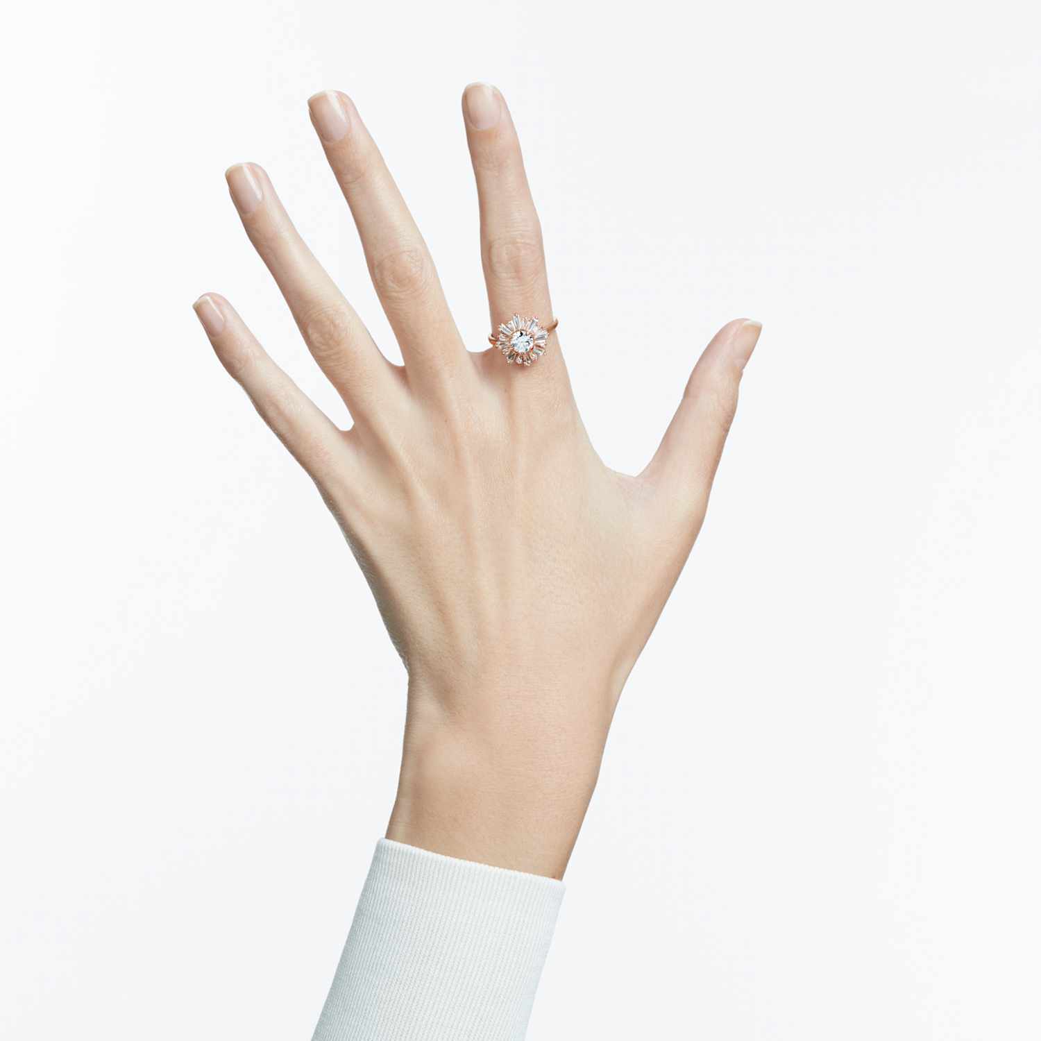 Sunshine Yuzuk Beyaz Pembe Altin Rengi Kaplama Swarovski Com