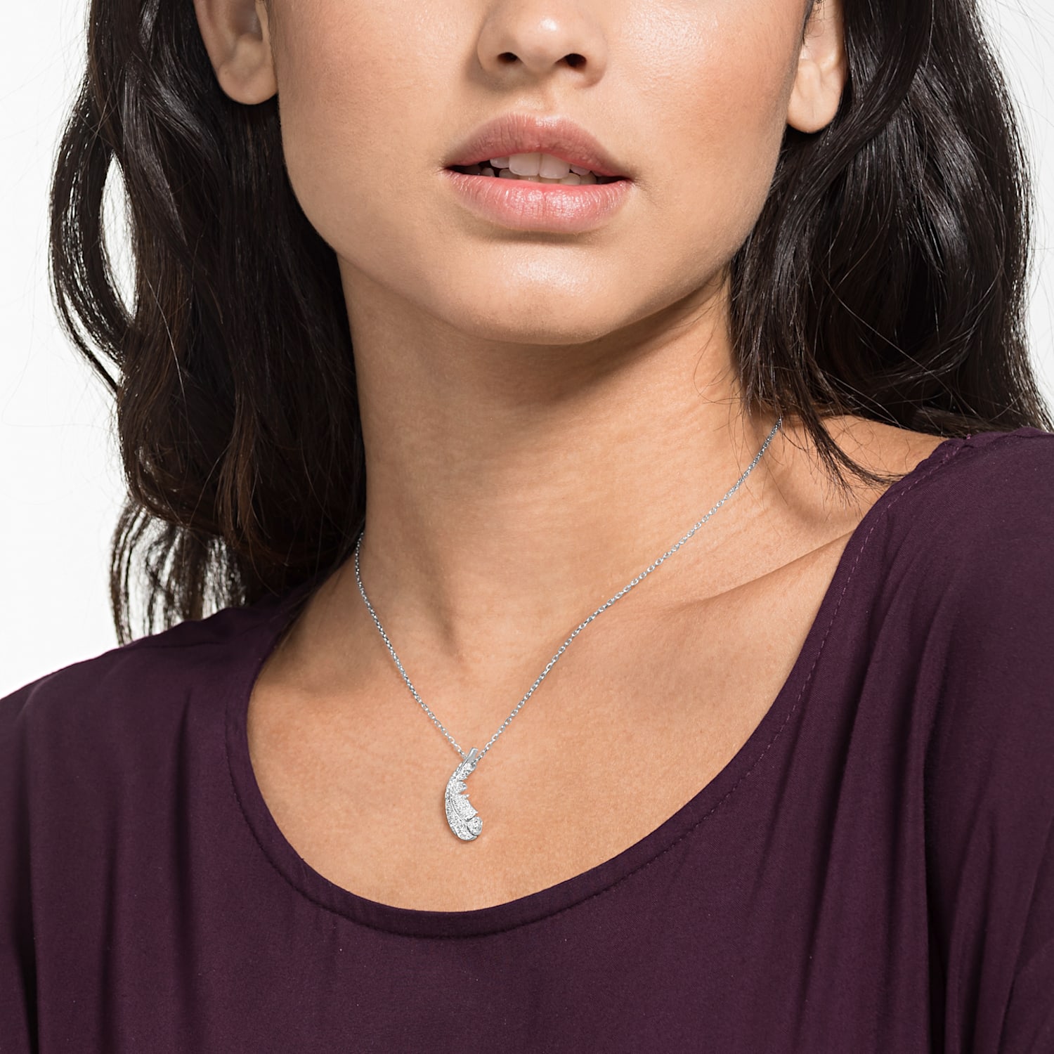 Nice Kolye Beyaz Rodyum Kaplama Swarovski Com