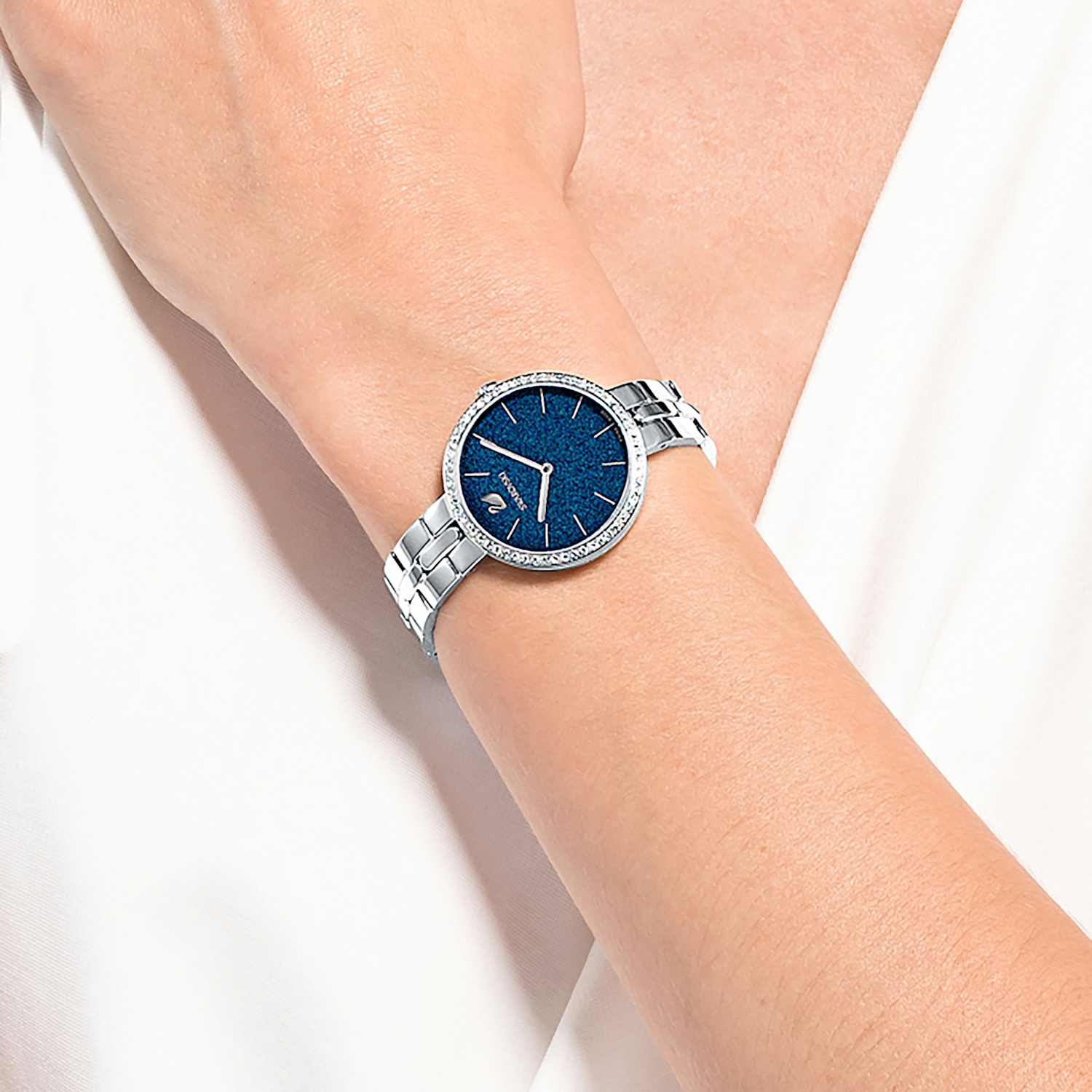 Orologio Cosmopolitan, Bracciale di metallo, Blu, Acciaio inossidabile |  Swarovski