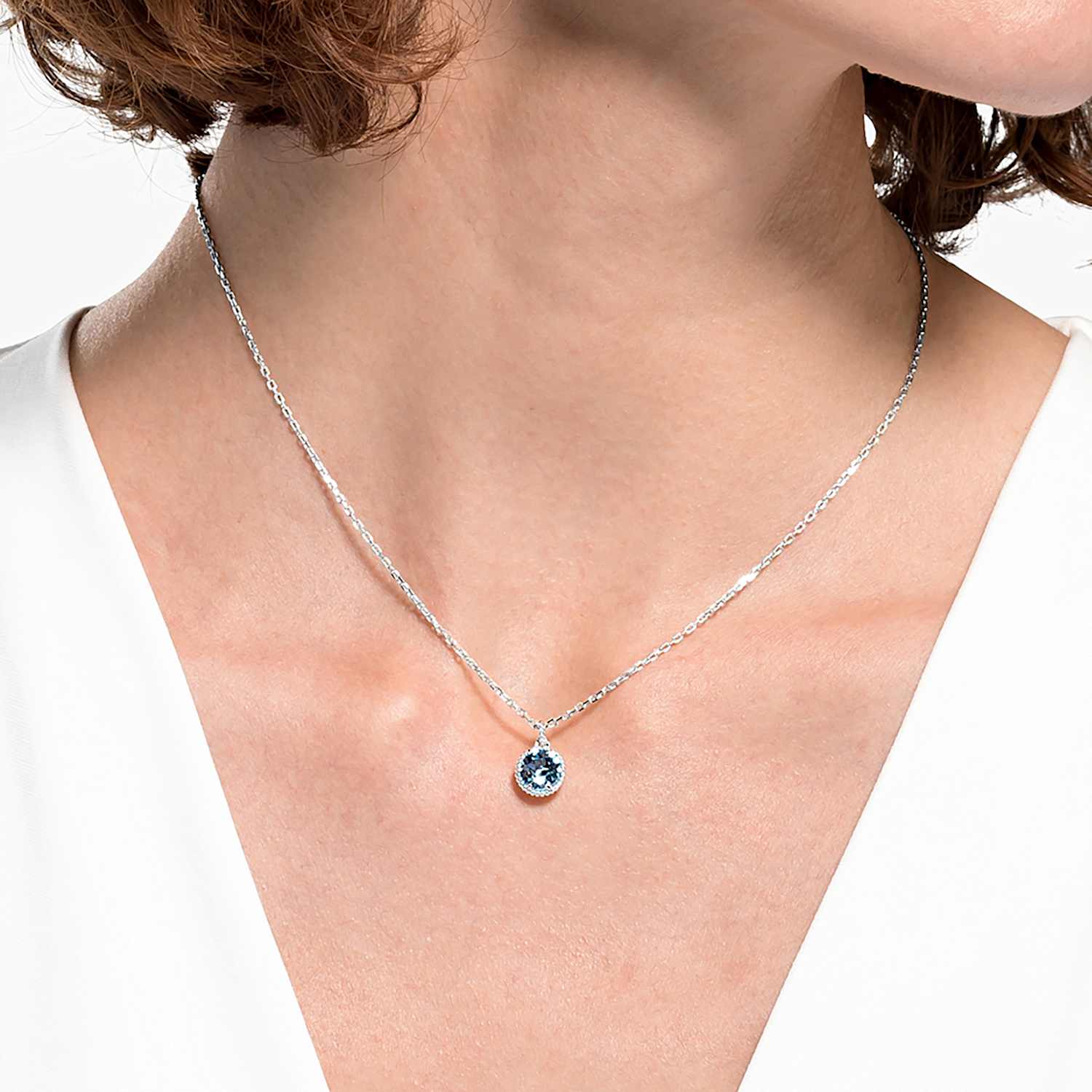 Birthstone Kolye Ucu Mart Turkuaz Rodyum Kaplama Swarovski Com