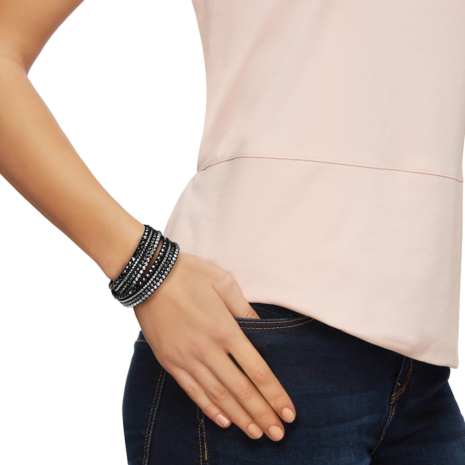 Buy SWAROVSKI Black Slake Bracelet - Bracelet for Women 1659687 | Myntra